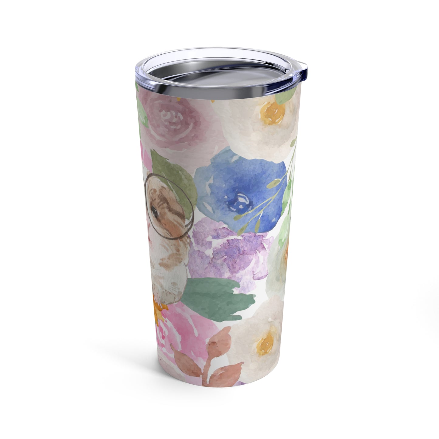 Floral Guinea Pig Tumbler 20oz