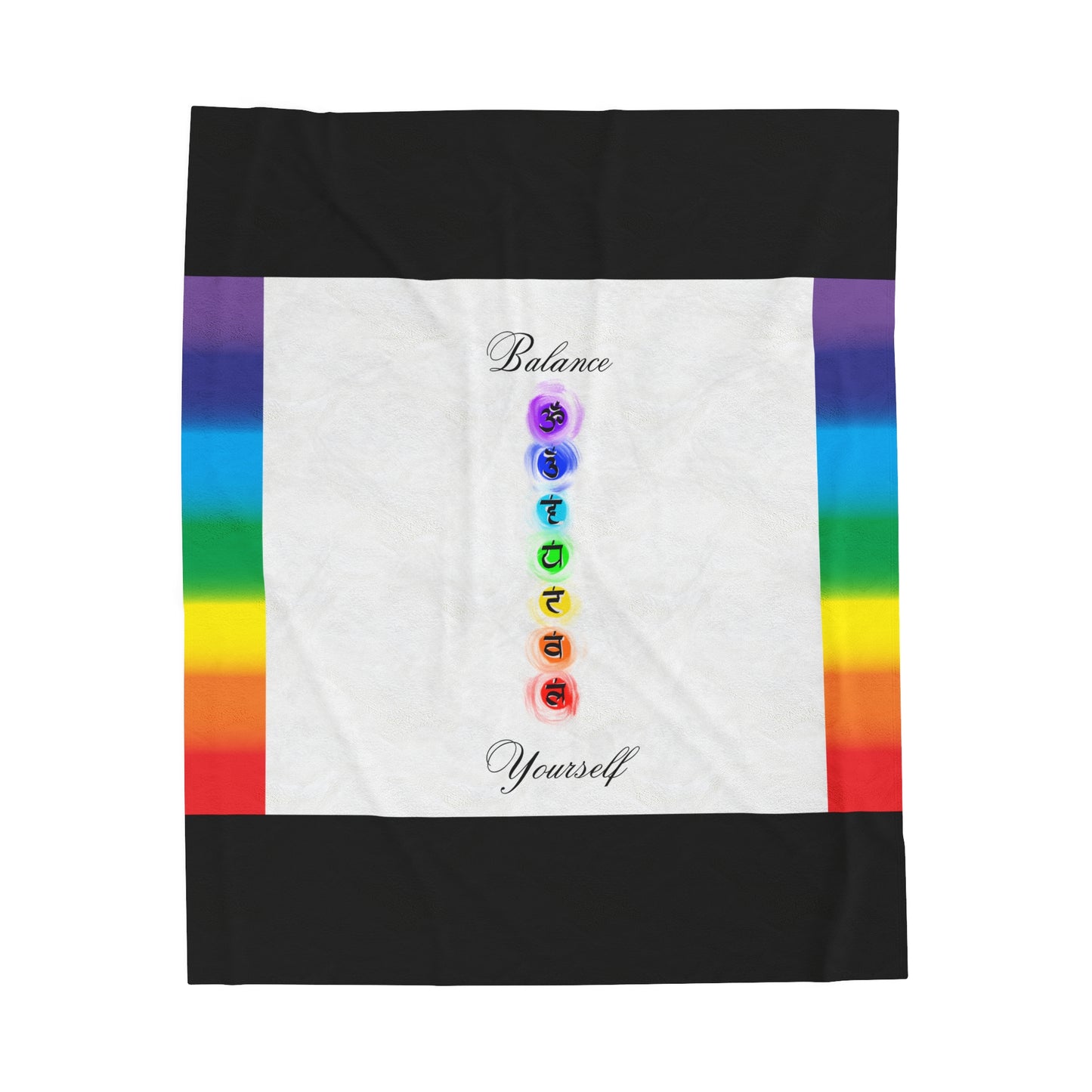 Balance Yourself Chakras Velveteen Plush Blanket