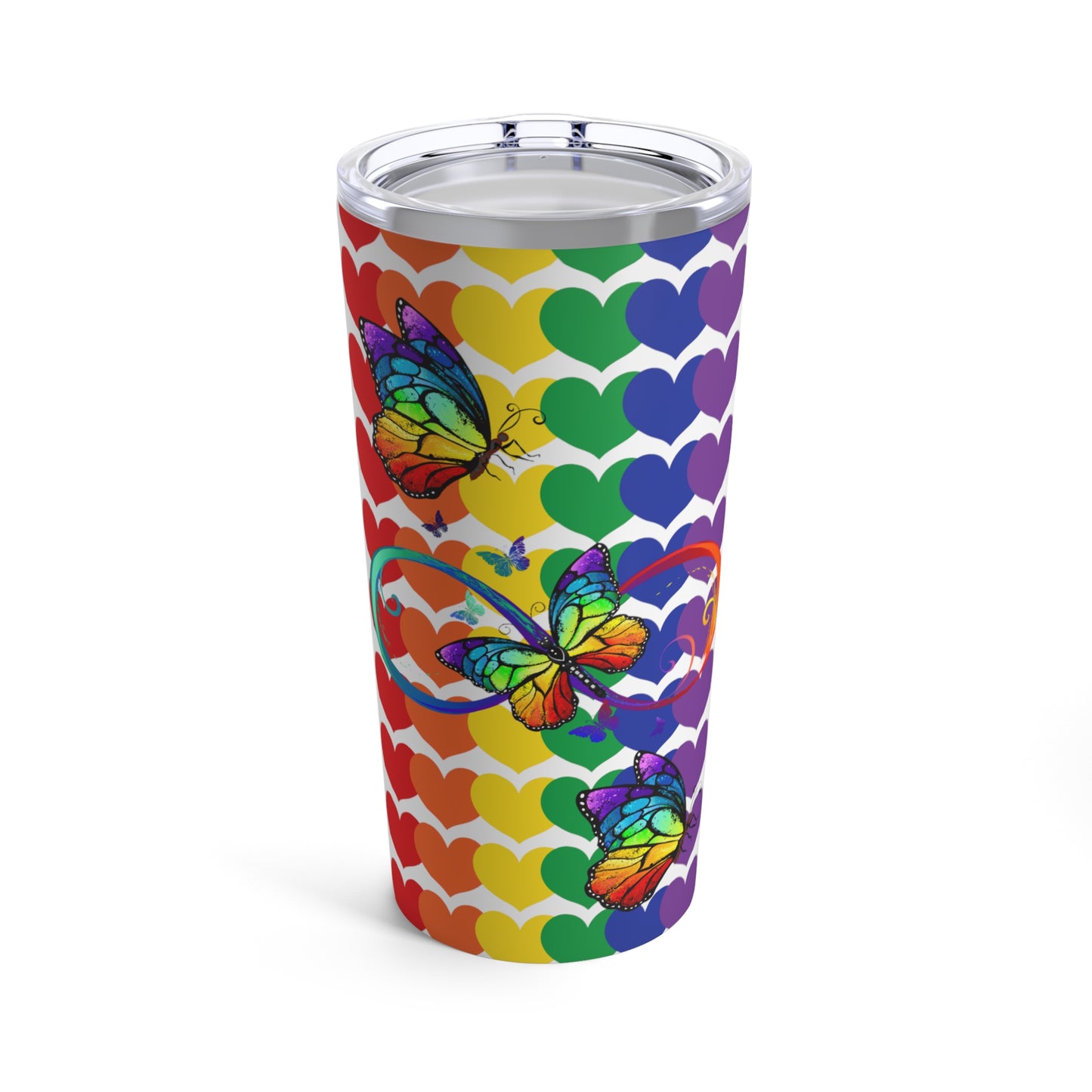 Rainbow Butterflies Tumbler 20oz