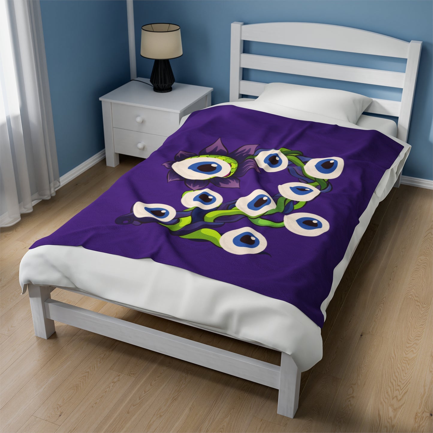 Eyeball Plant Monster Velveteen Plush Blanket