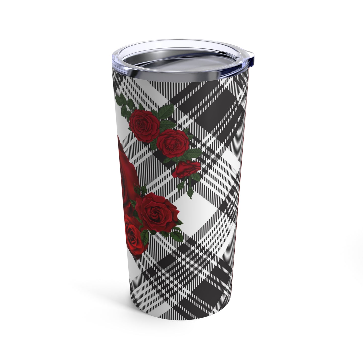 Rose Plaid Tumbler 20oz