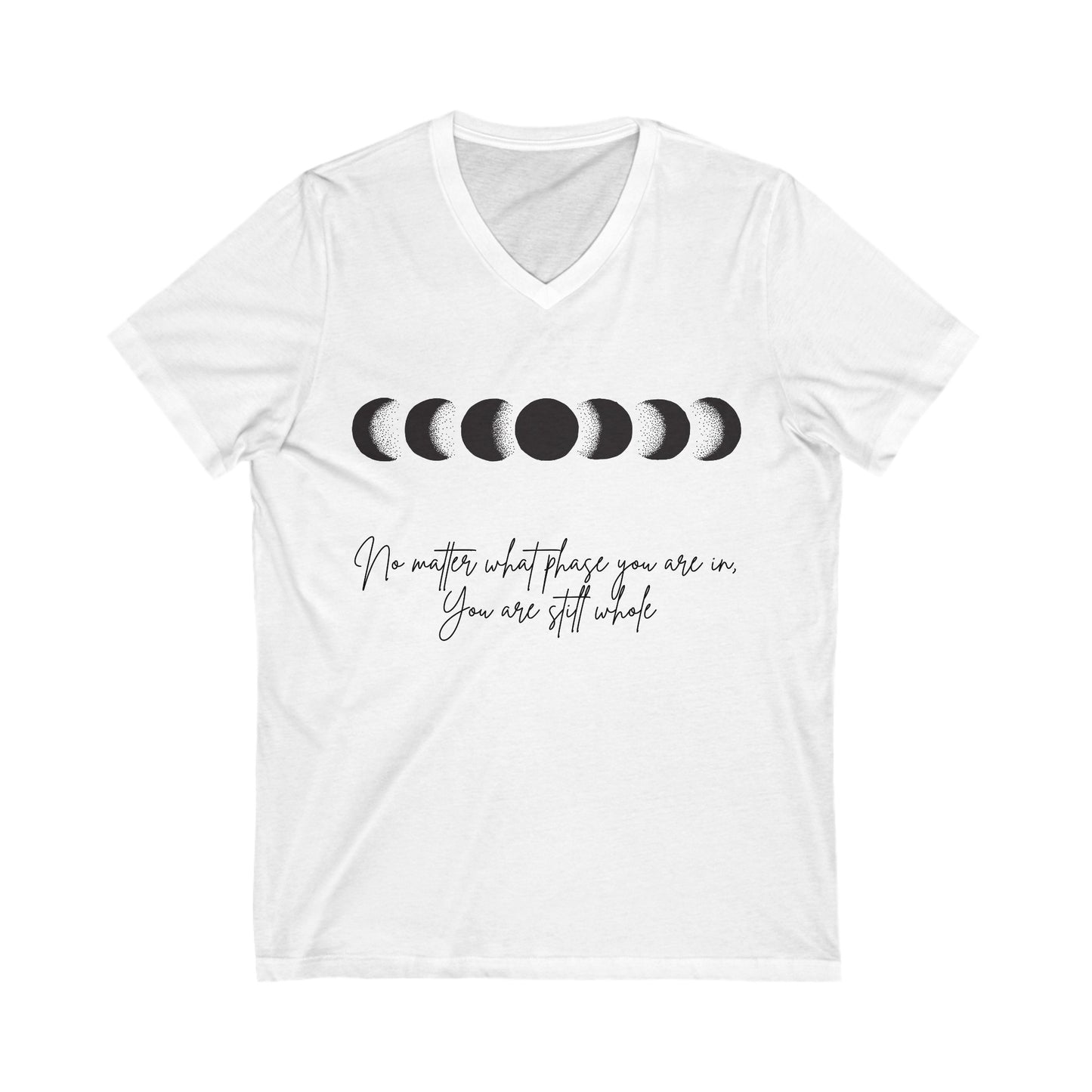 Moon Phases Unisex Jersey Short Sleeve V-Neck Tee