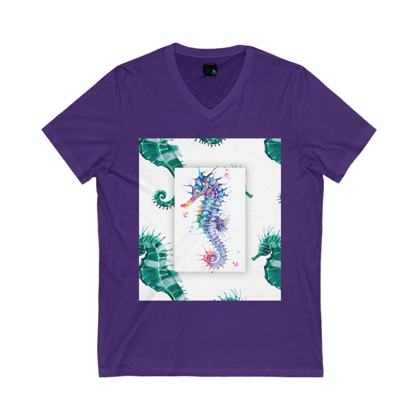 Seahorse Unisex Jersey Short Sleeve V-Neck Tee