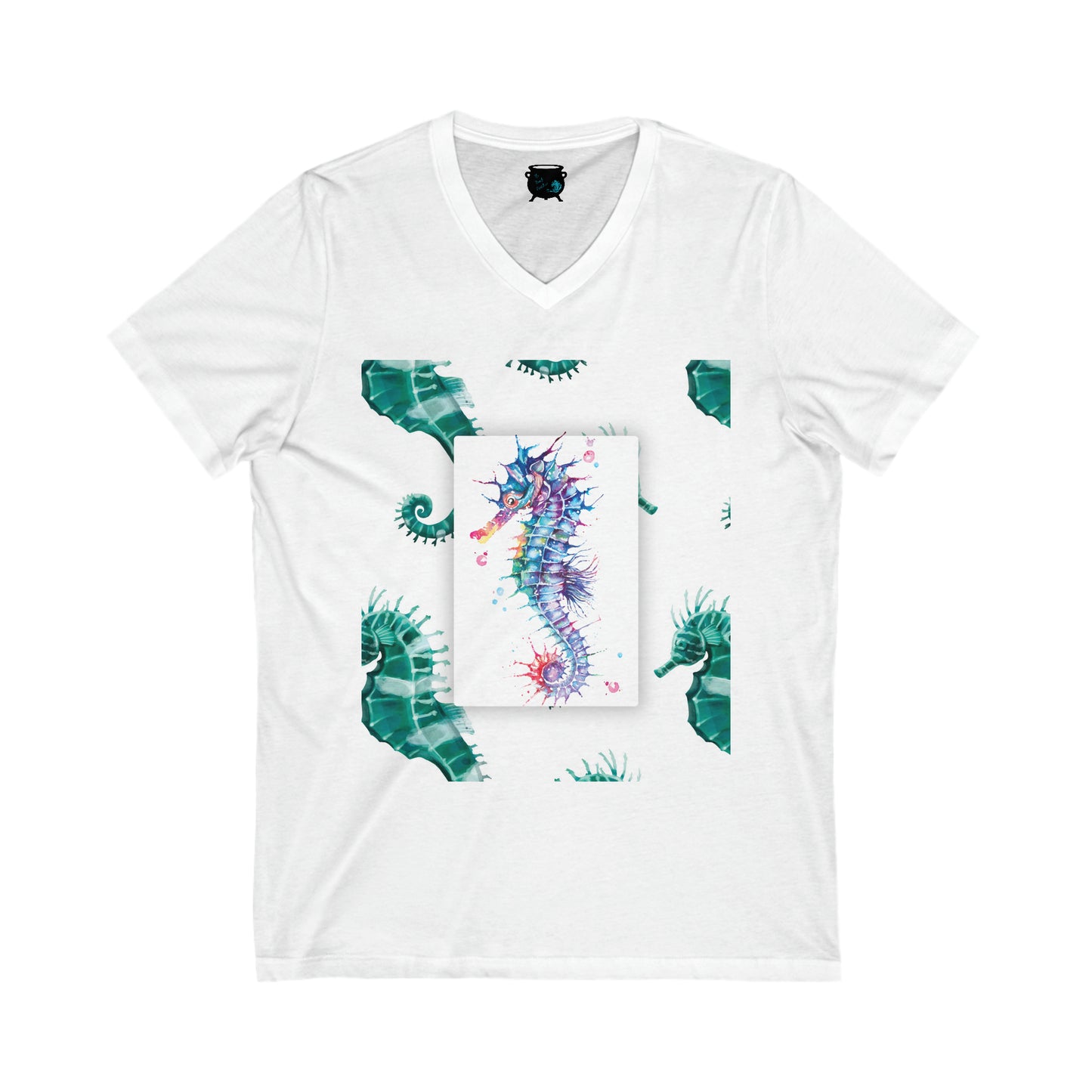 Seahorse Unisex Jersey Short Sleeve V-Neck Tee