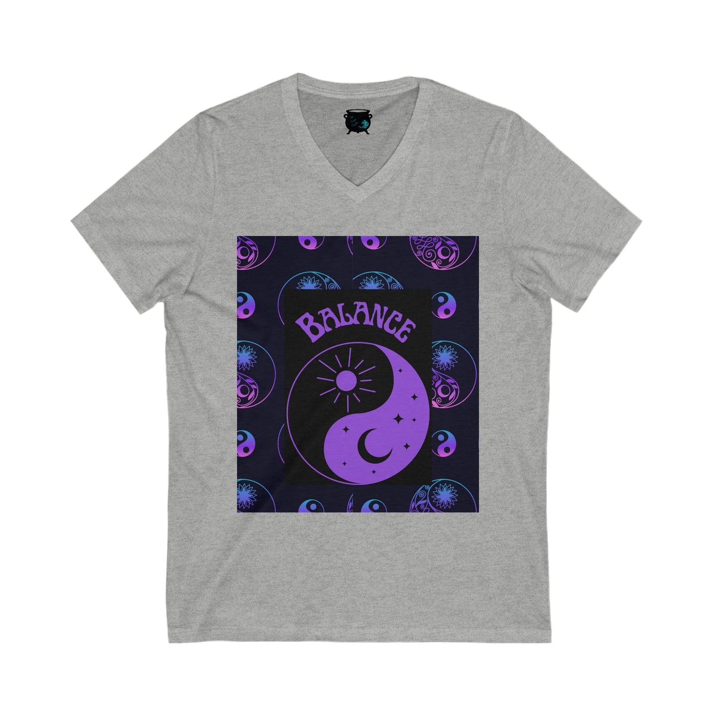 Balance Ying Yang Unisex Jersey Short Sleeve V-Neck Tee