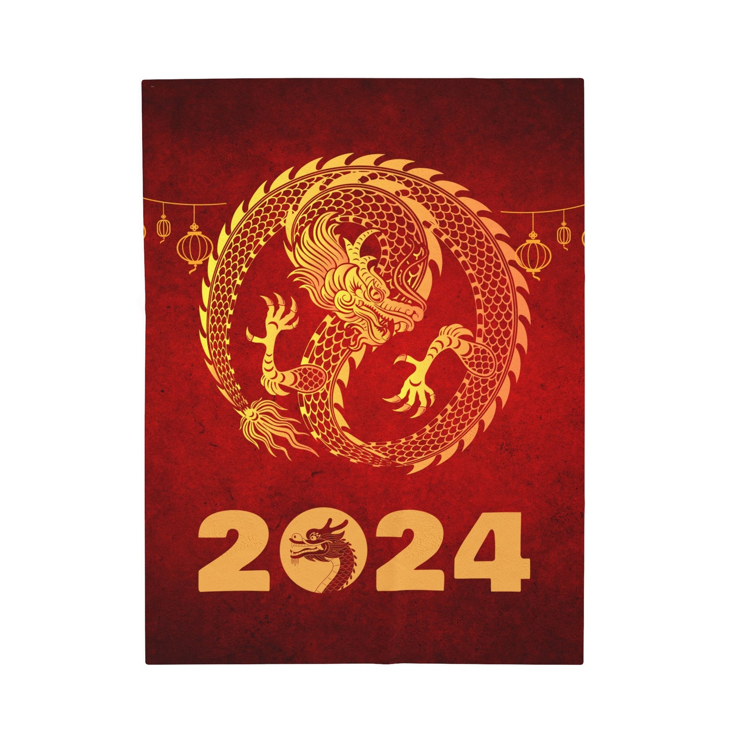 Year of the Dragon Velveteen Plush Blanket