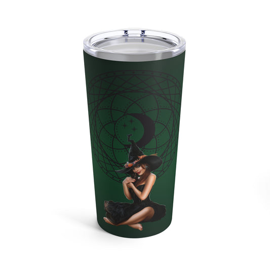 Pretty Witch and Kitty Tumbler 20oz