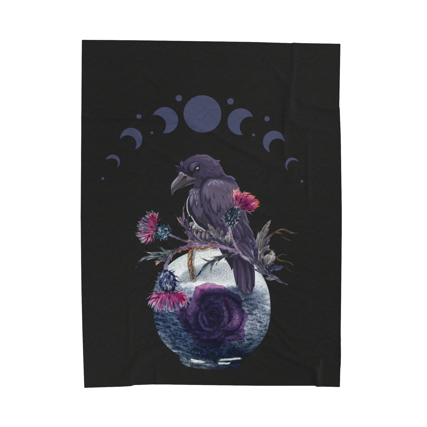 Raven Moon Velveteen Plush Blanket