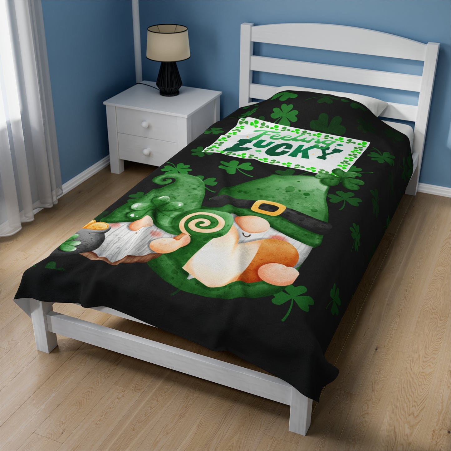 Feeling Lucky Velveteen Plush Blanket