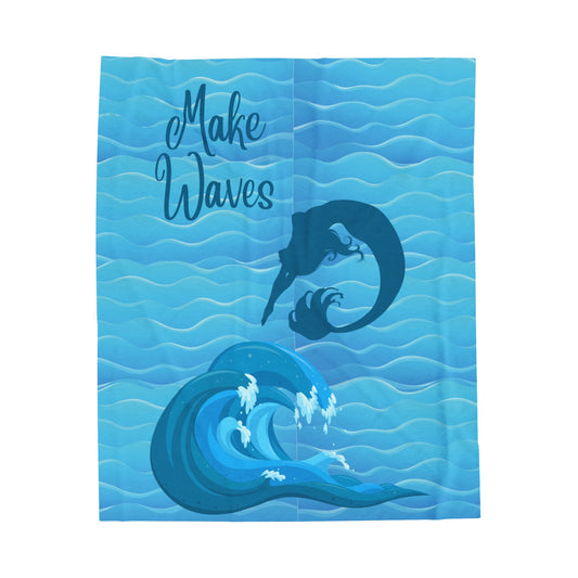 Make Waves Velveteen Plush Blanket