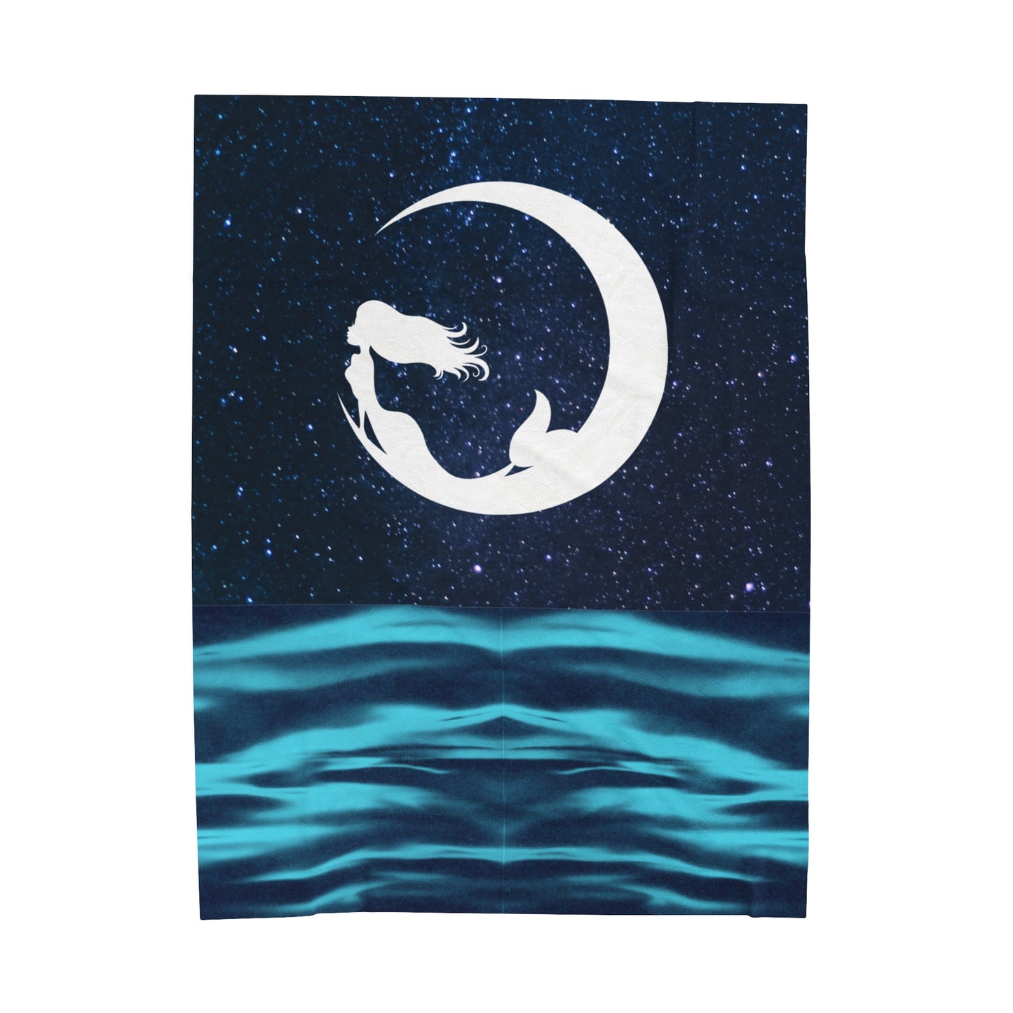 Mermaid Moon Velveteen Plush Blanket