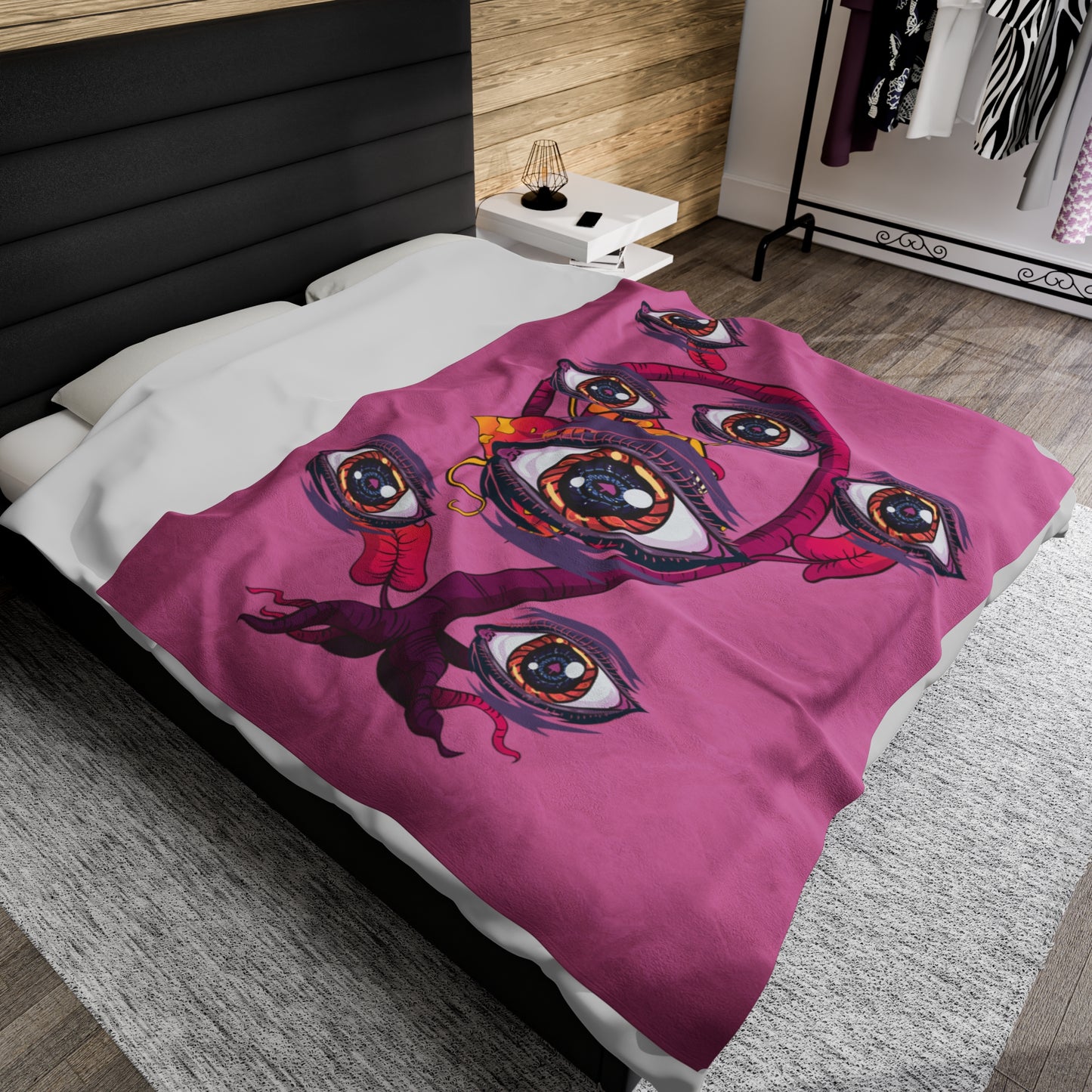 Eyeball Plant 2 Velveteen Plush Blanket