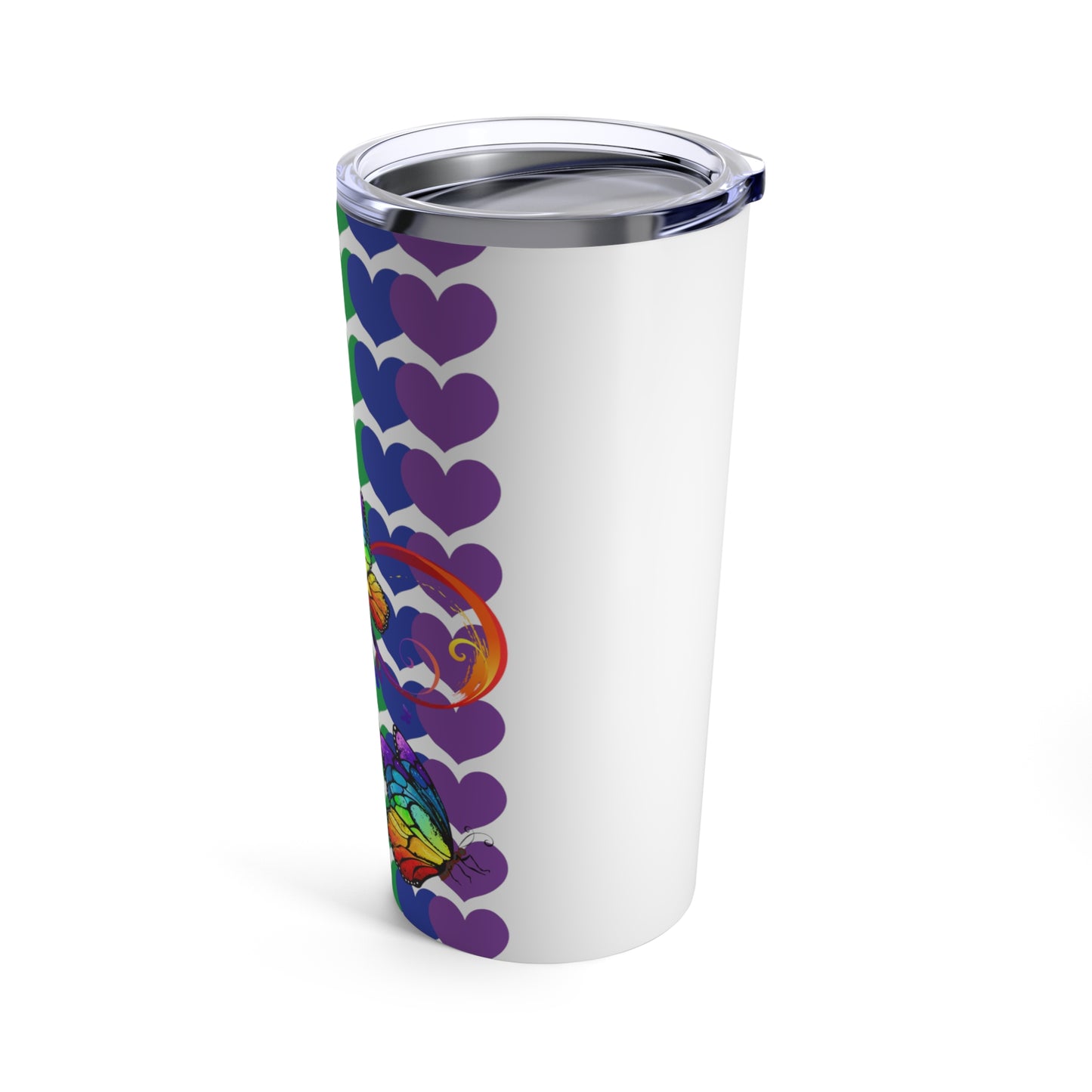 Rainbow Butterflies Tumbler 20oz