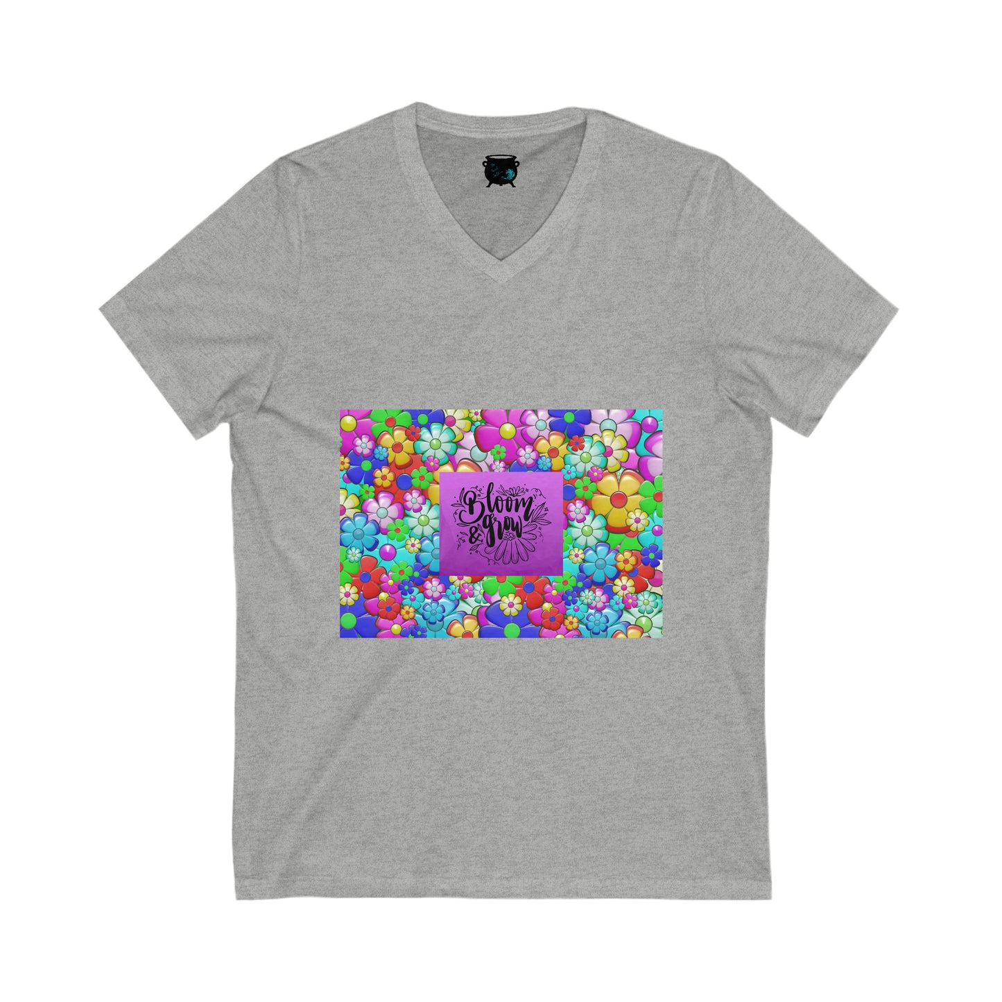 Bloom & Grow Unisex Jersey Short Sleeve V-Neck Tee