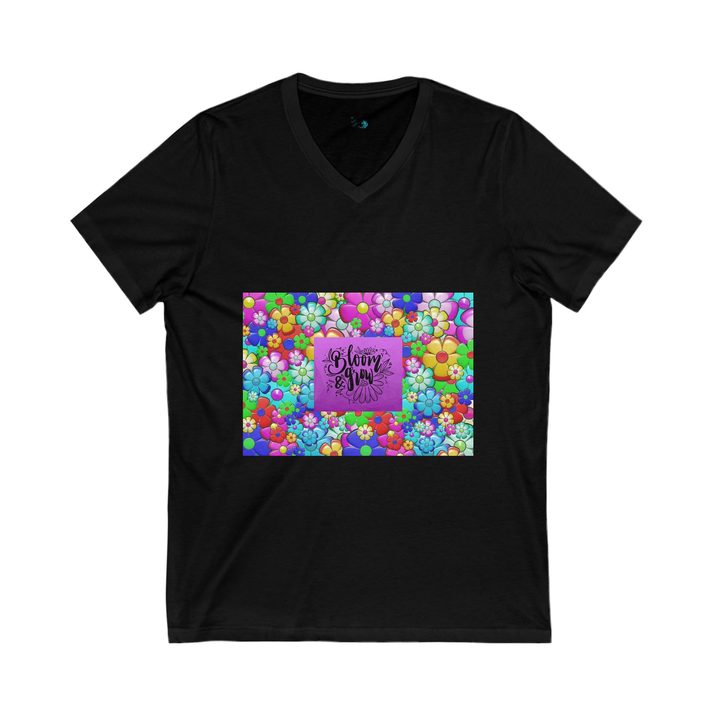 Bloom & Grow Unisex Jersey Short Sleeve V-Neck Tee