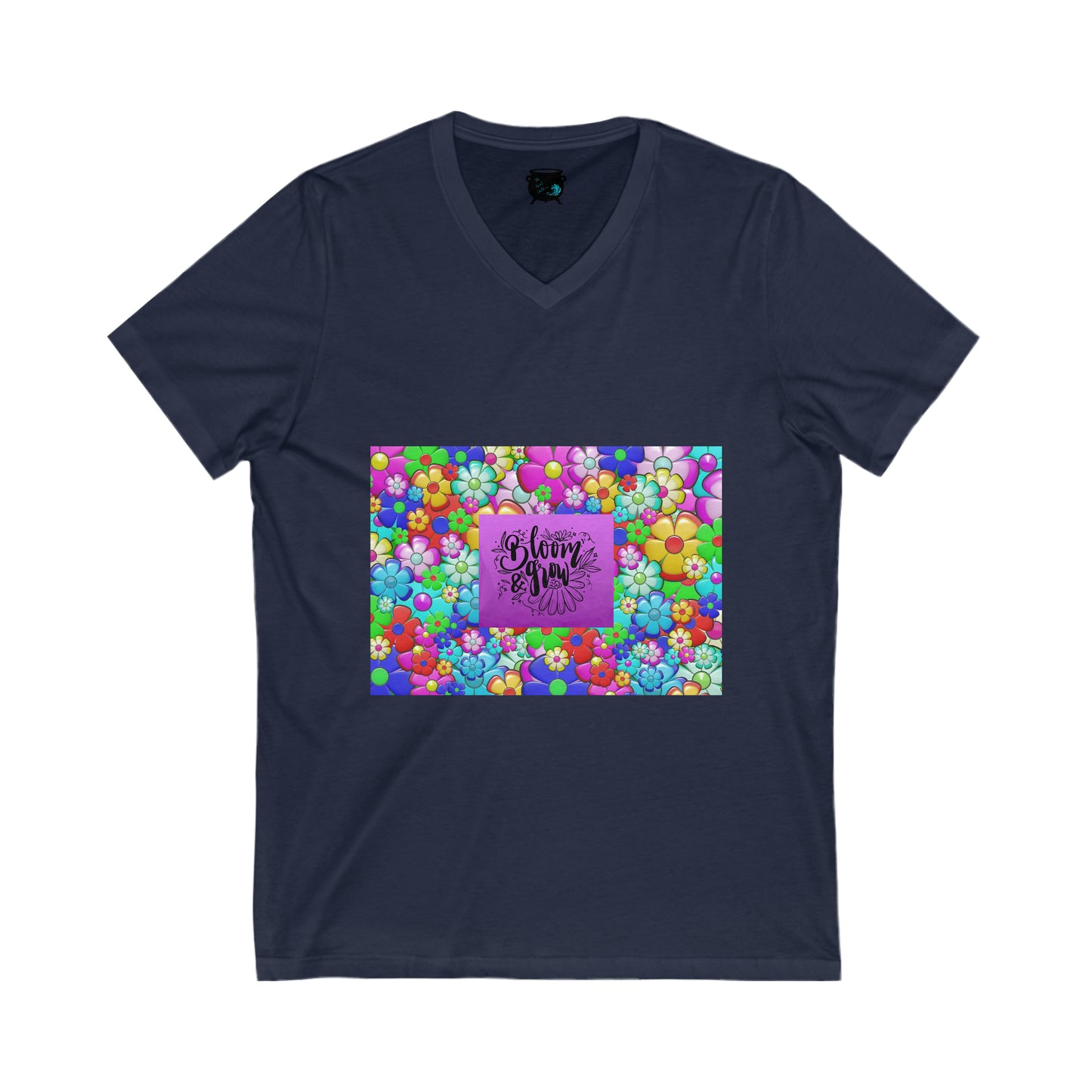 Bloom & Grow Unisex Jersey Short Sleeve V-Neck Tee