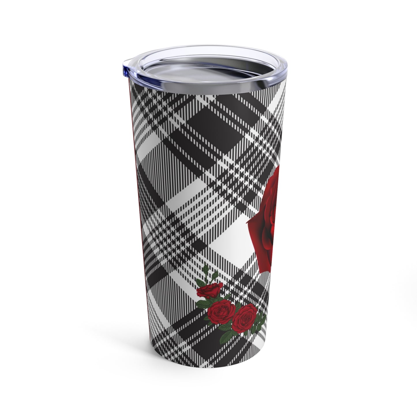 Rose Plaid Tumbler 20oz