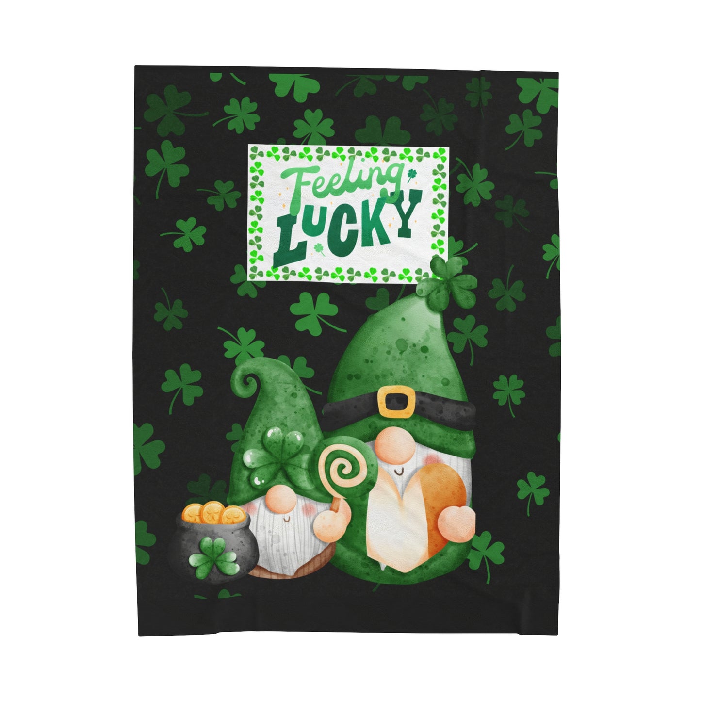 Feeling Lucky Velveteen Plush Blanket