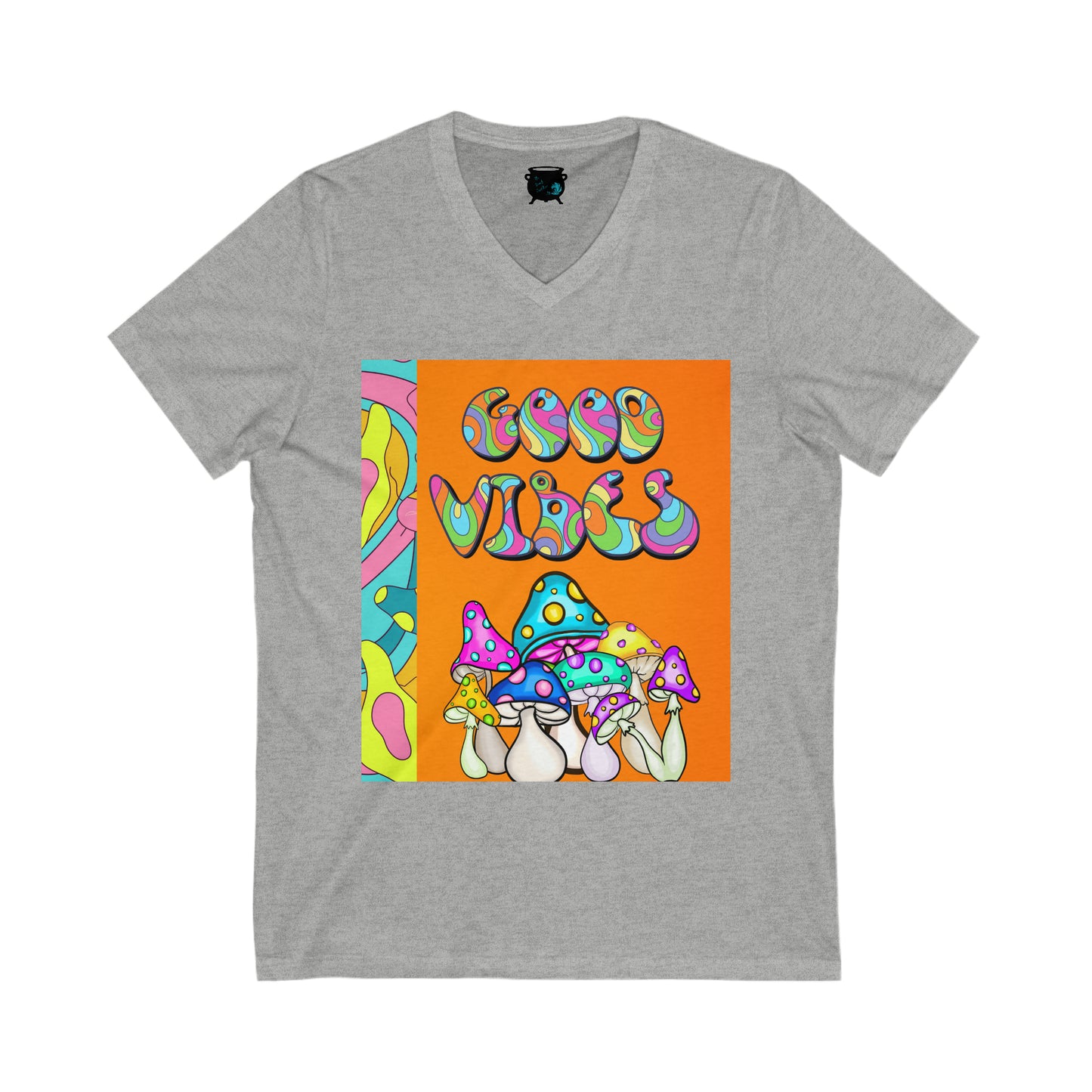 Good Vibes Unisex Jersey Short Sleeve V-Neck Tee