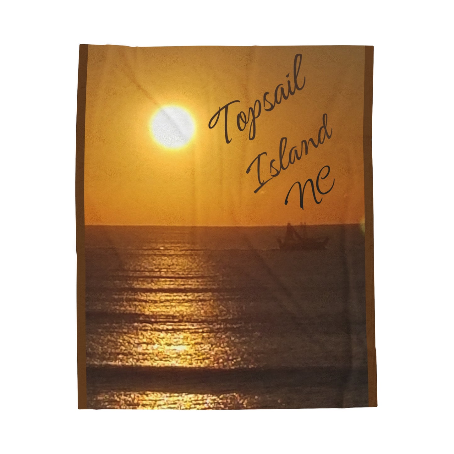 Topsail Island NC Velveteen Plush Blanket