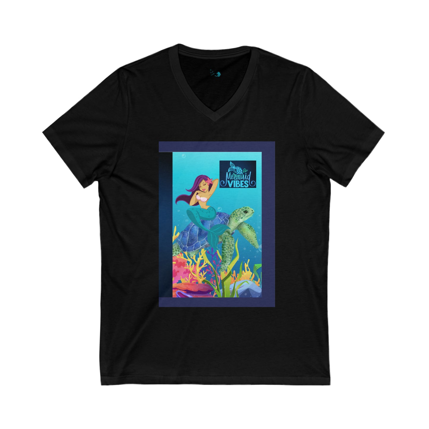 Mermaid Vibes Unisex Jersey Short Sleeve V-Neck Tee