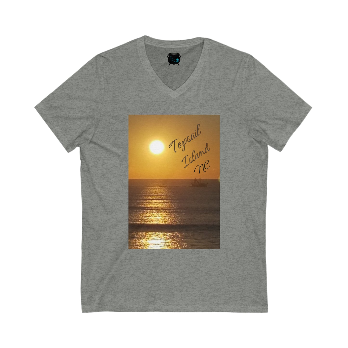 Topsail Island NC Unisex Jersey Short Sleeve V-Neck Tee