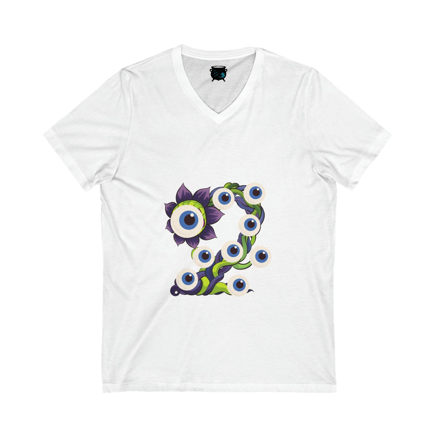 Eyeball Plant 1 Unisex Jersey Short Sleeve V-Neck Tee