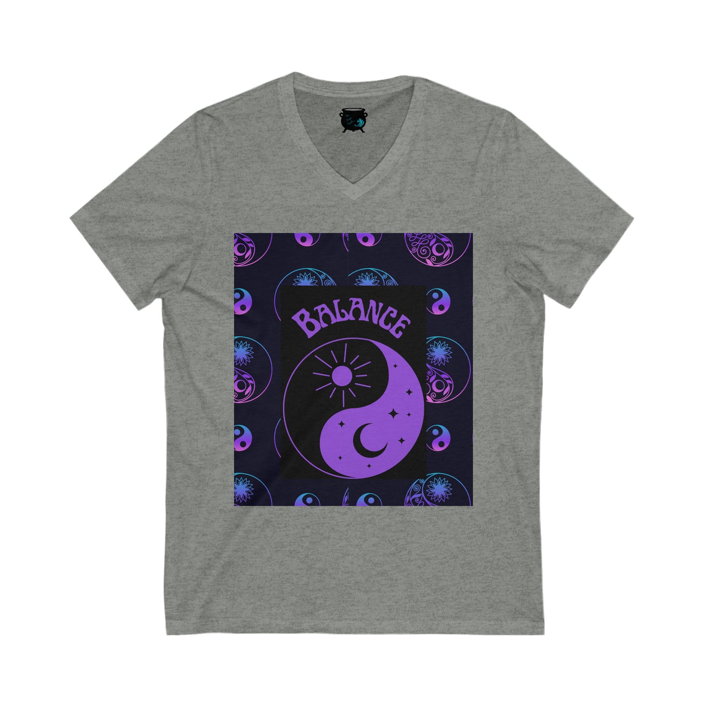 Balance Ying Yang Unisex Jersey Short Sleeve V-Neck Tee