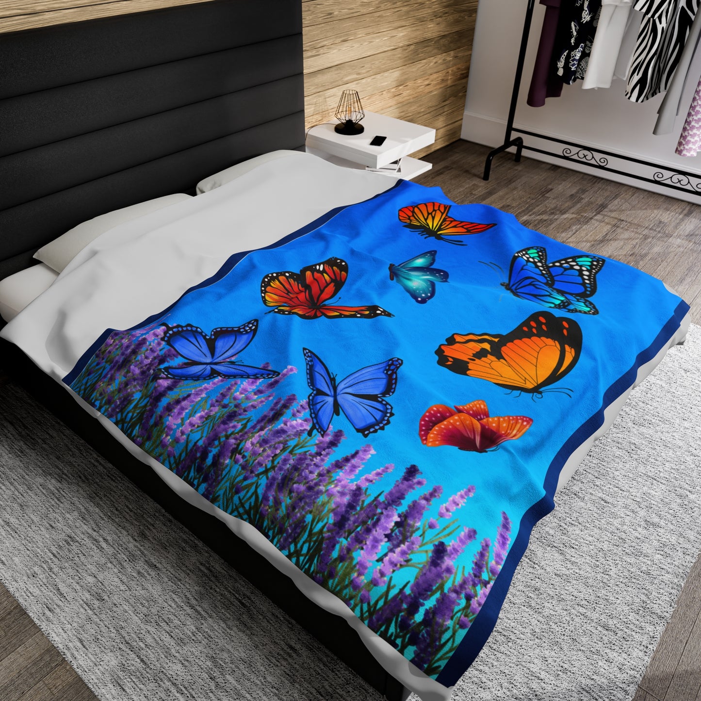 Butterflies Velveteen Plush Blanket