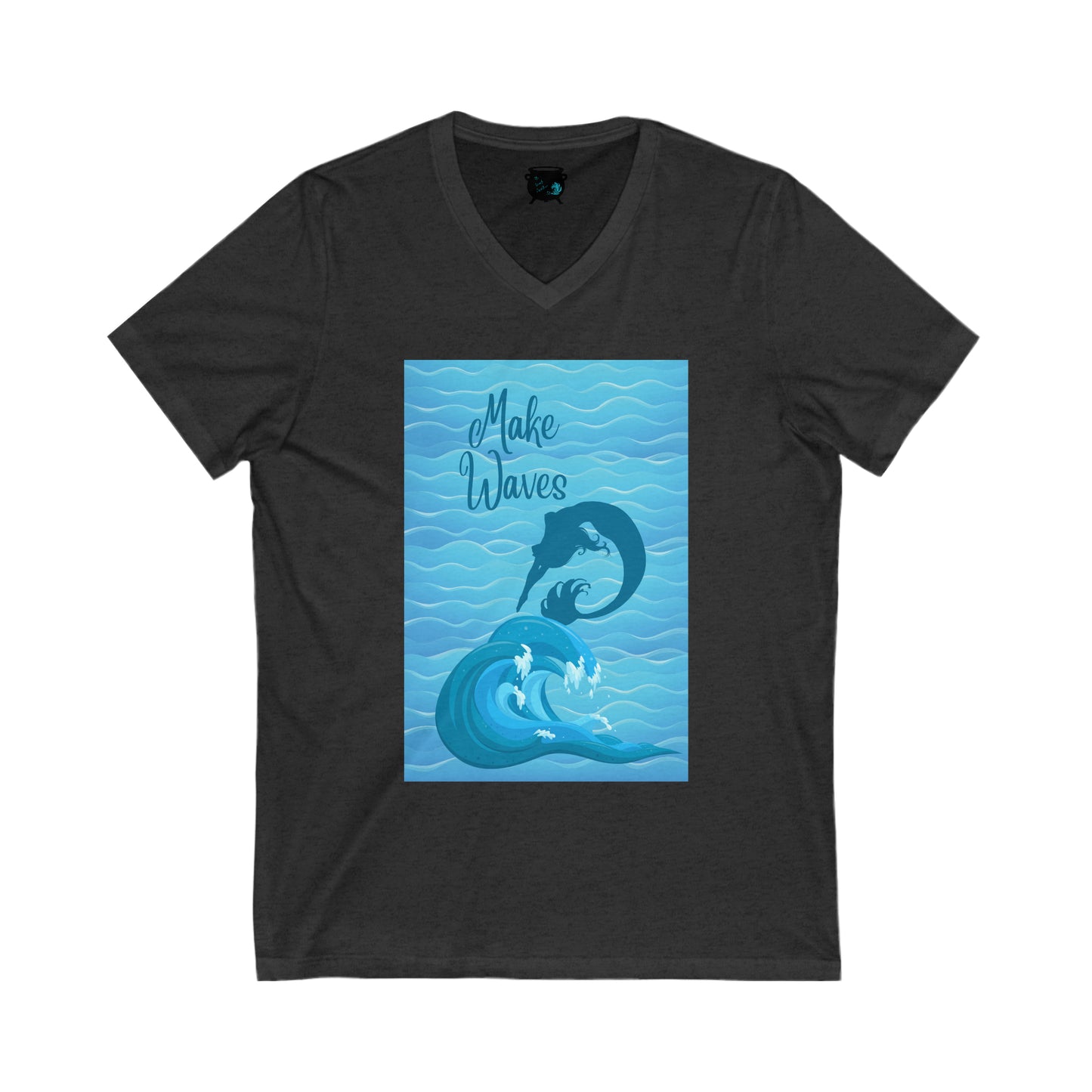 Make Waves Unisex Jersey Short Sleeve V-Neck Tee