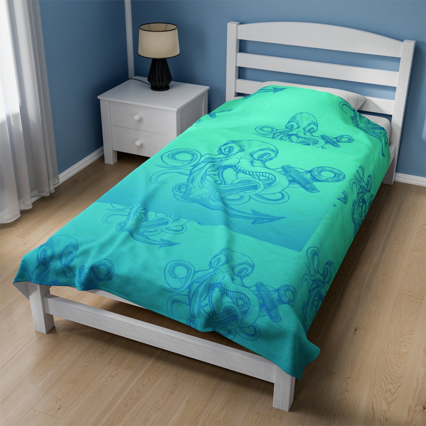 Octopus Anchor Velveteen Plush Blanket