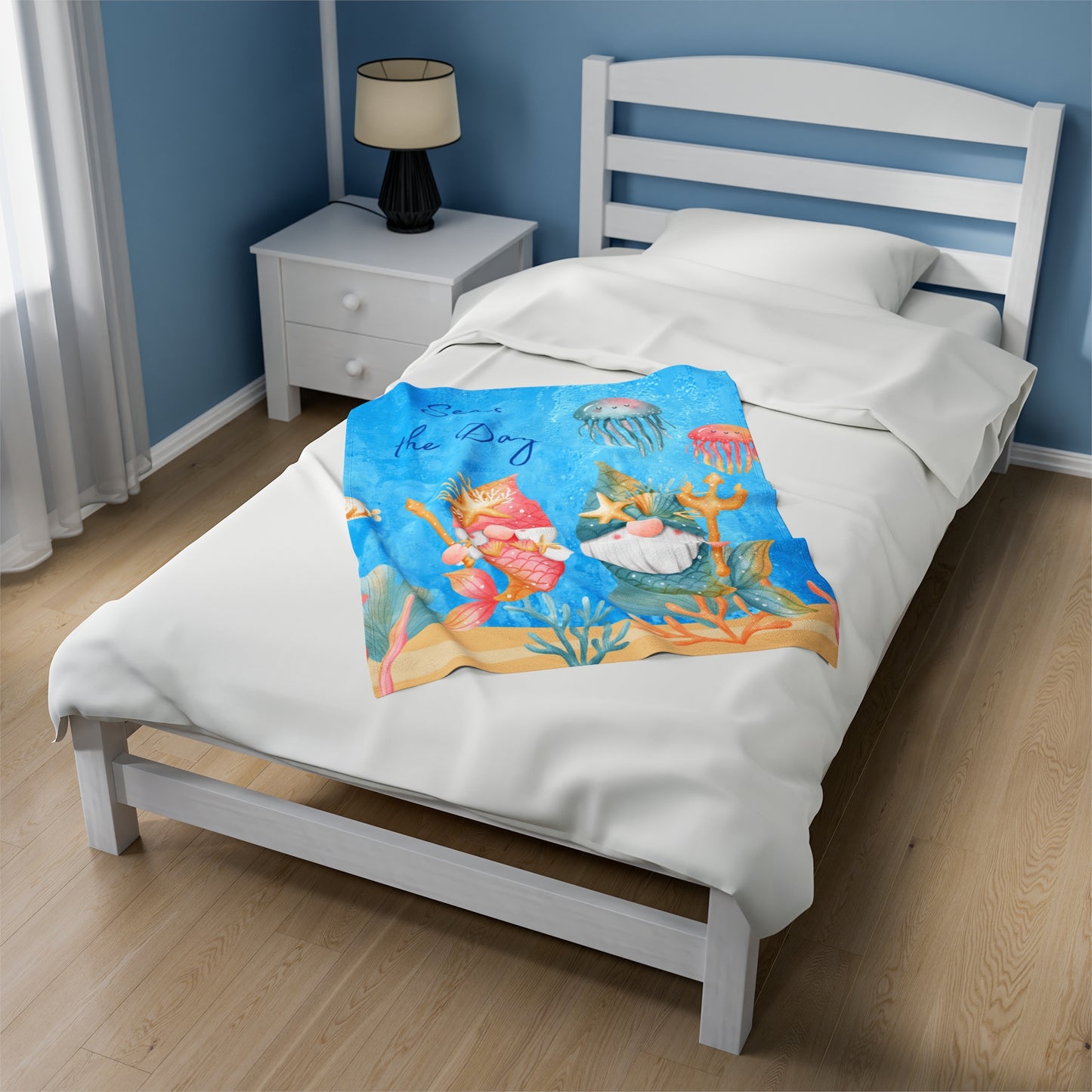 Seas the Day Velveteen Plush Blanket