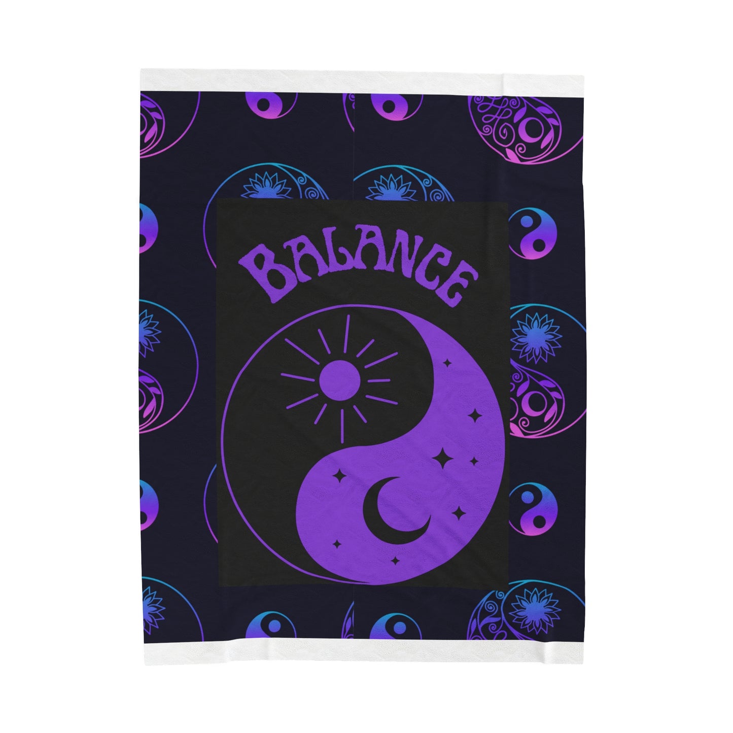 Balance Ying Yang Velveteen Plush Blanket