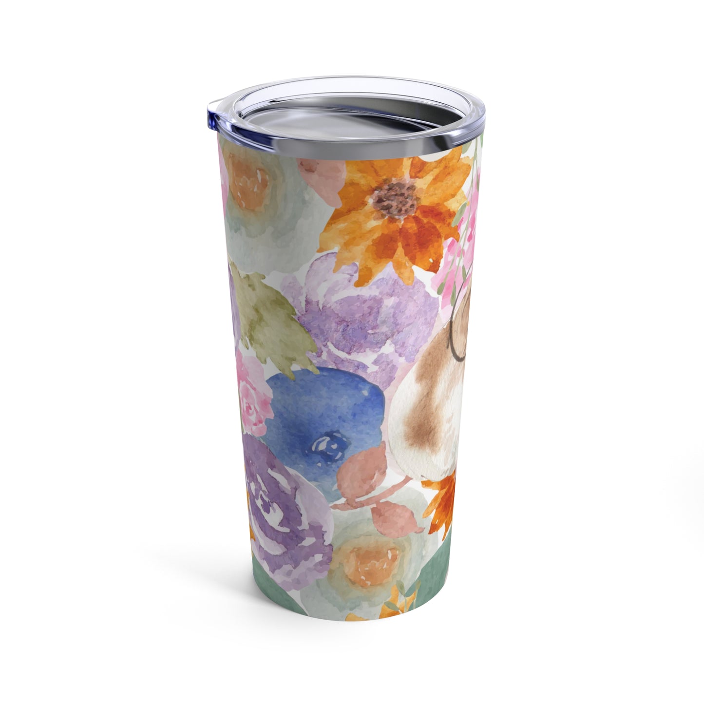 Floral Guinea Pig Tumbler 20oz