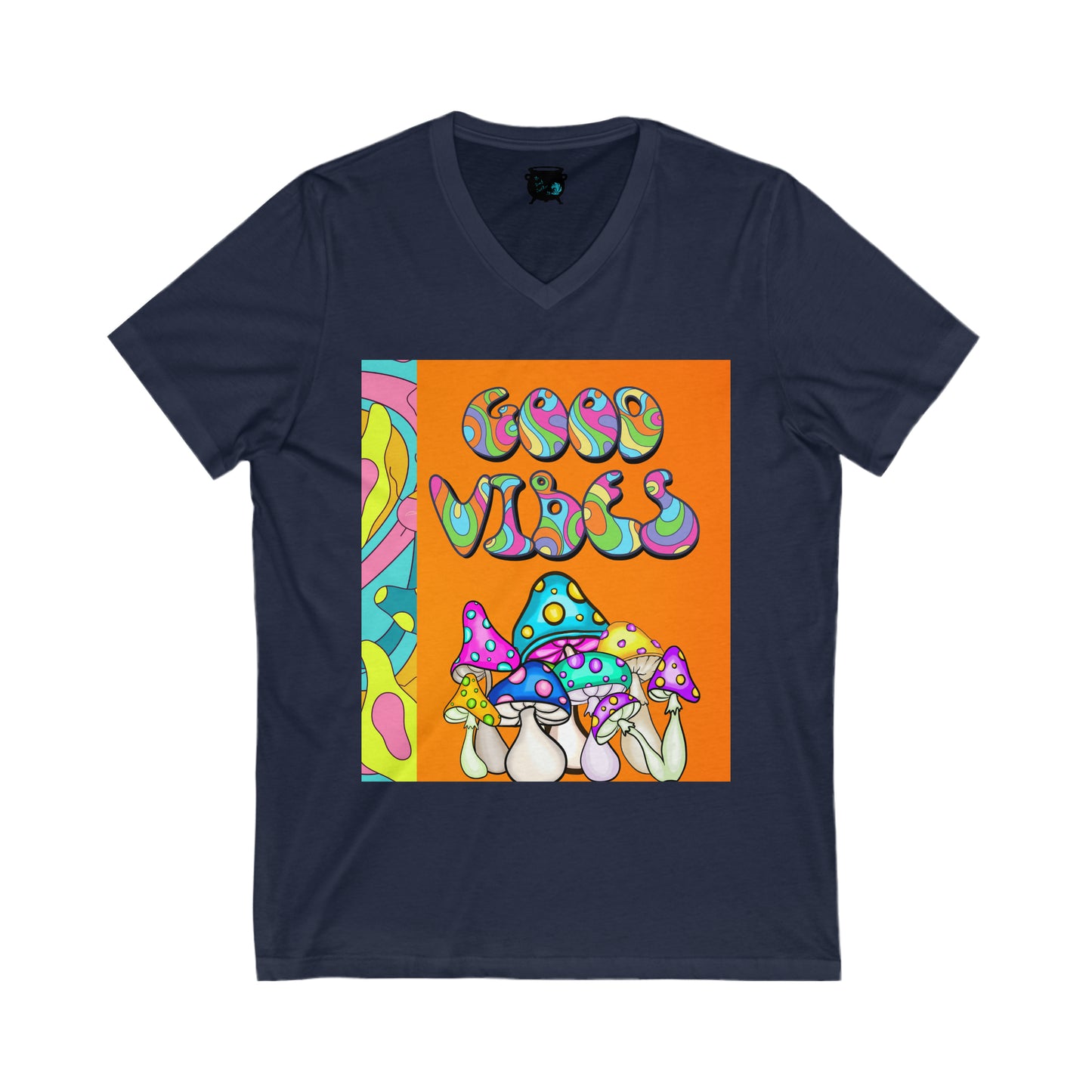 Good Vibes Unisex Jersey Short Sleeve V-Neck Tee