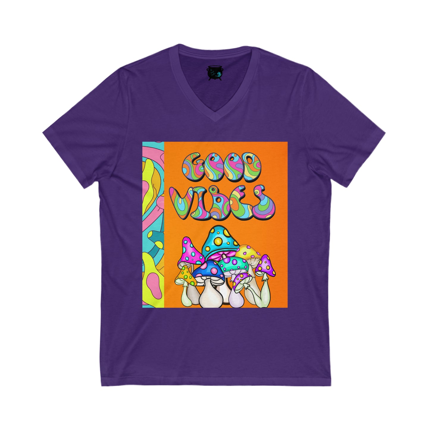 Good Vibes Unisex Jersey Short Sleeve V-Neck Tee