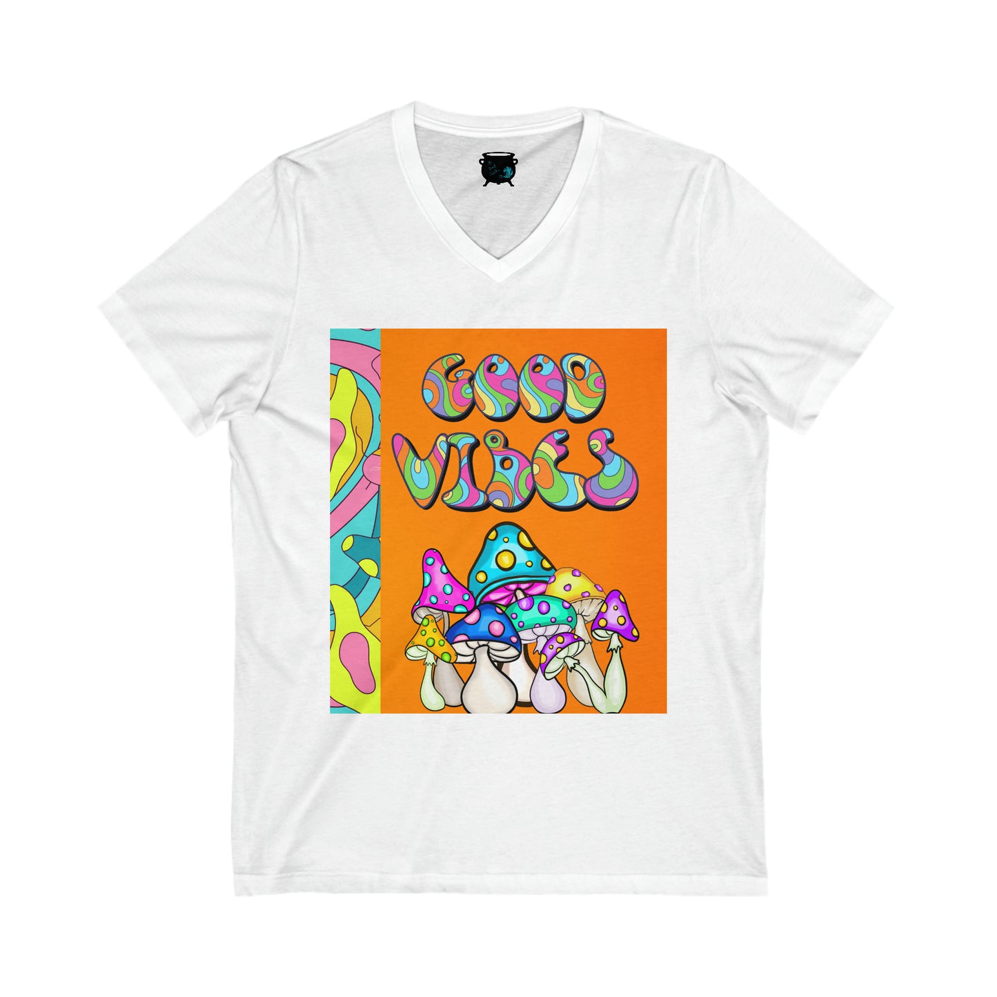 Good Vibes Unisex Jersey Short Sleeve V-Neck Tee