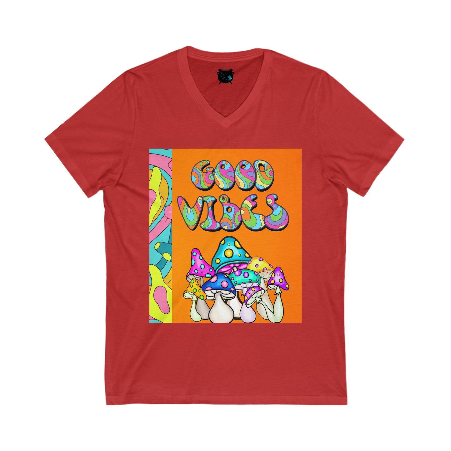 Good Vibes Unisex Jersey Short Sleeve V-Neck Tee