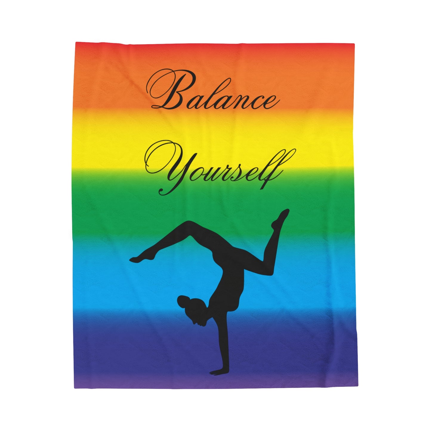 Balance Yourself Yoga Velveteen Plush Blanket