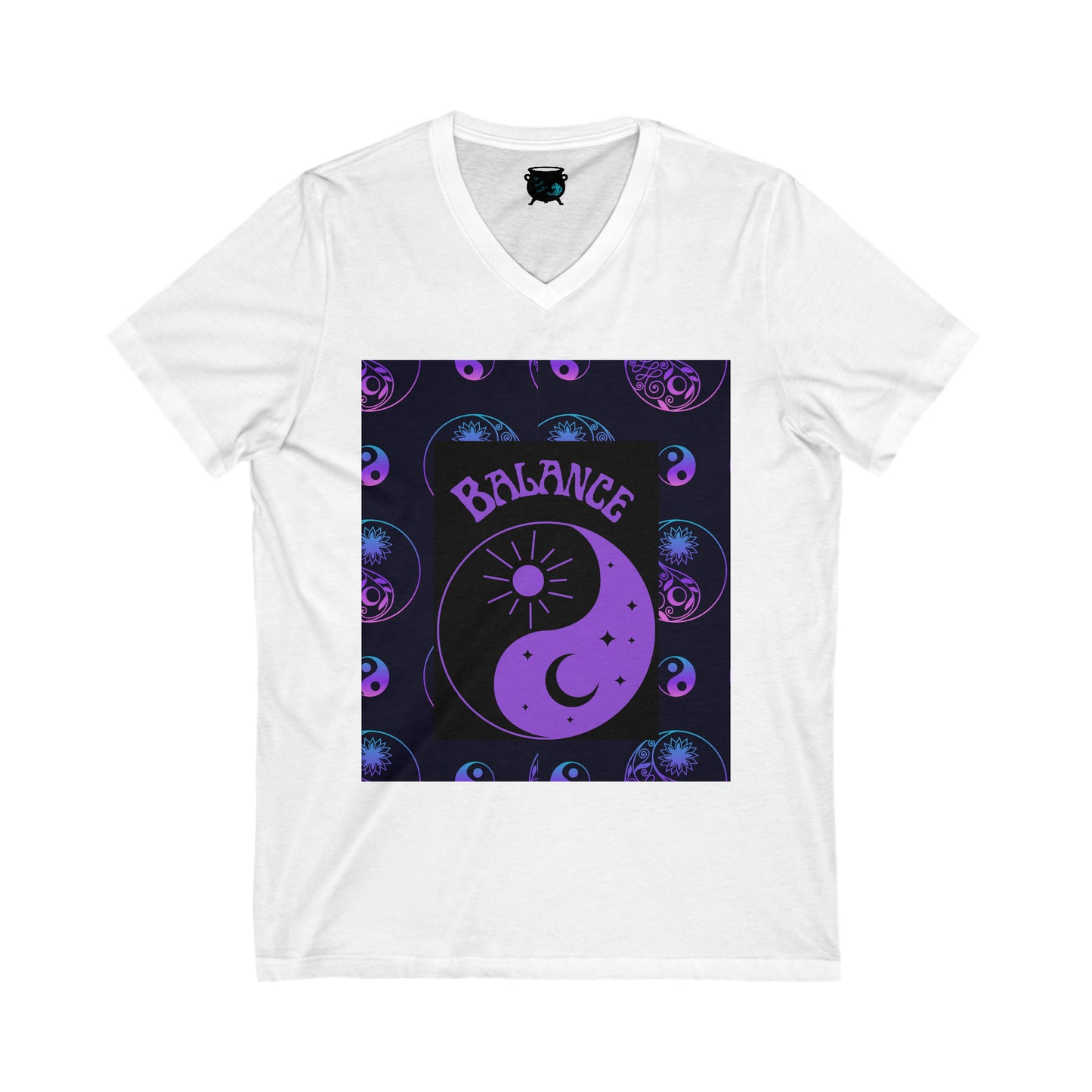 Balance Ying Yang Unisex Jersey Short Sleeve V-Neck Tee