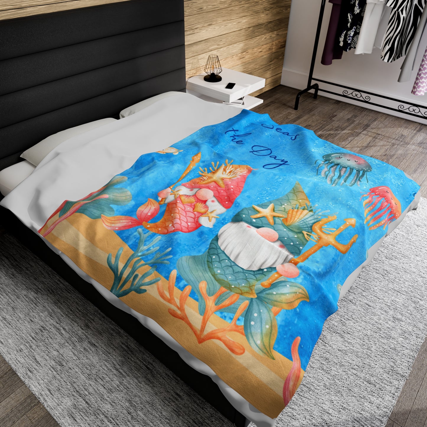 Seas the Day Velveteen Plush Blanket