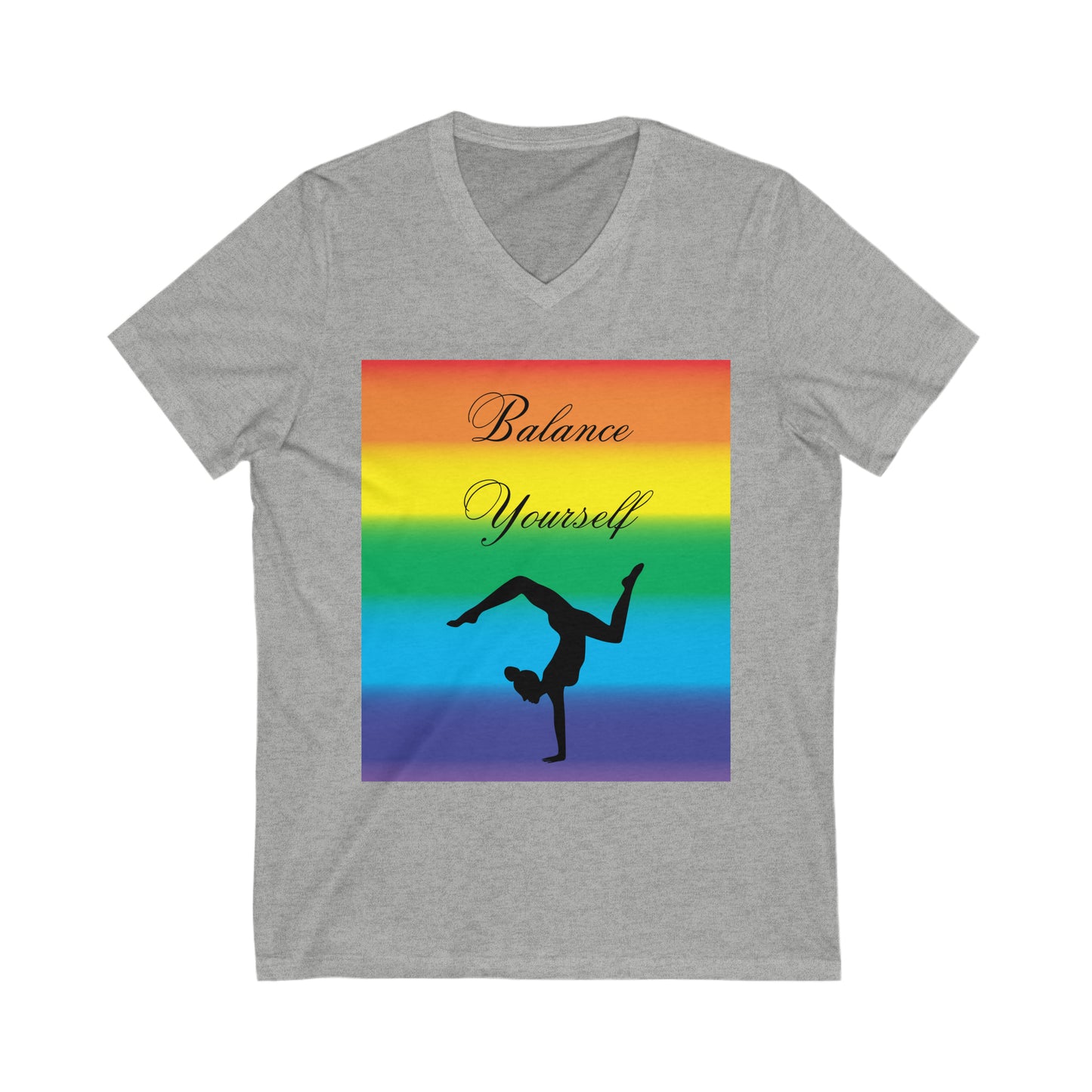 Balance Yourself Yoga Unisex Jersey Short Sleeve V-Neck Tee