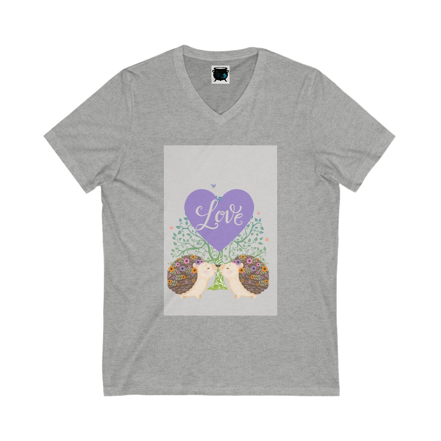 Love Hedgehogs Unisex Jersey Short Sleeve V-Neck Tee