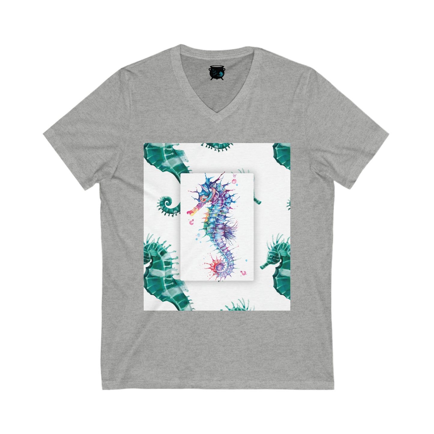 Seahorse Unisex Jersey Short Sleeve V-Neck Tee