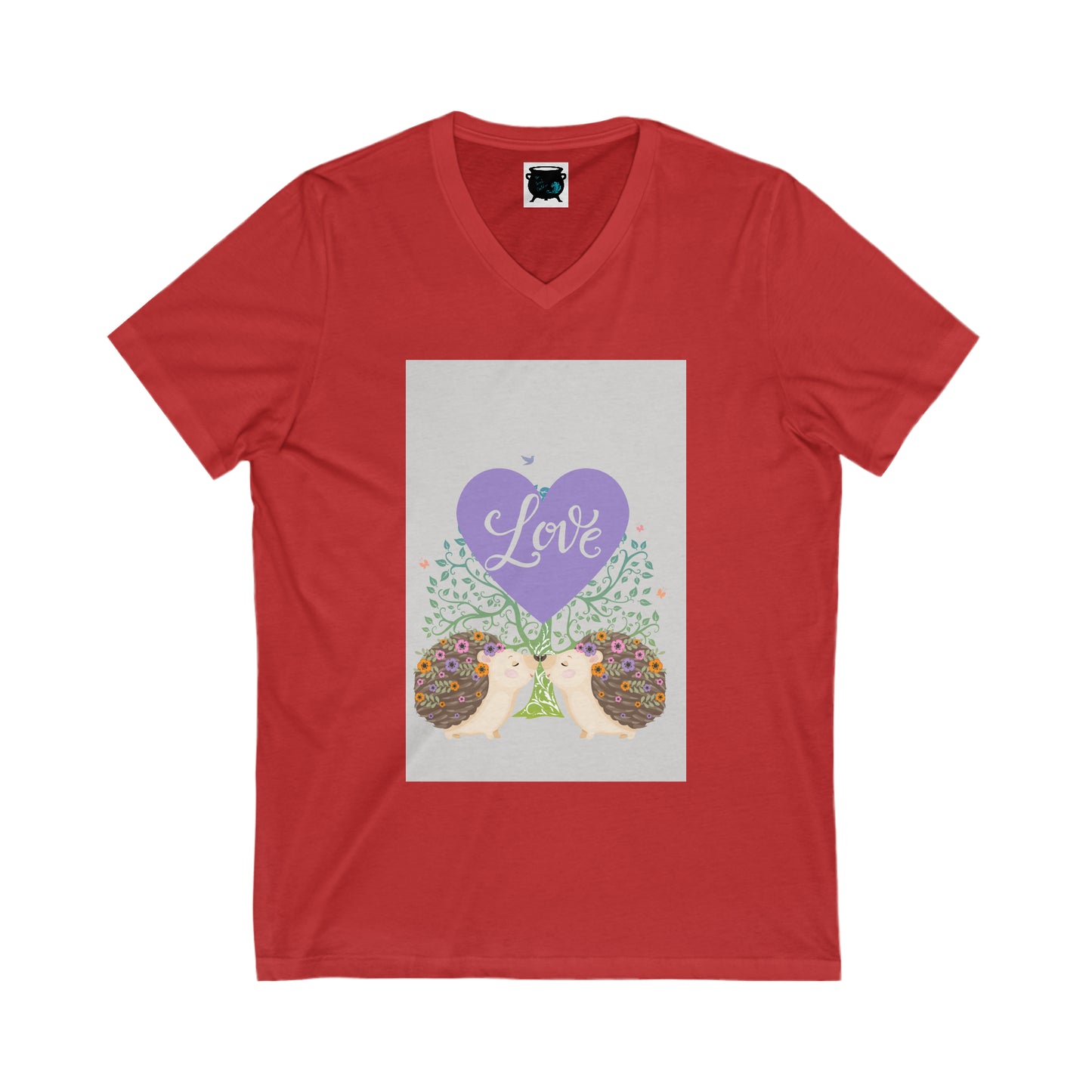 Love Hedgehogs Unisex Jersey Short Sleeve V-Neck Tee