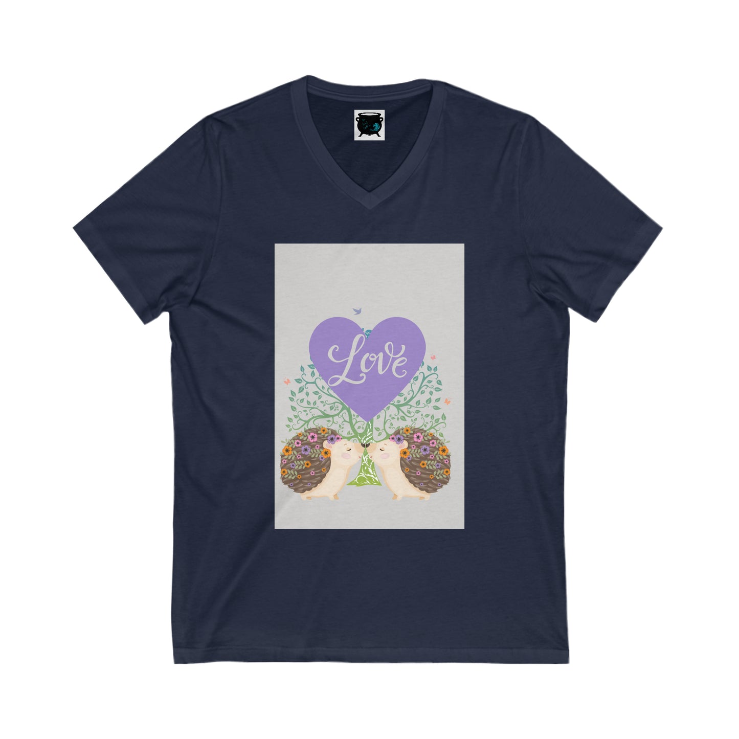 Love Hedgehogs Unisex Jersey Short Sleeve V-Neck Tee