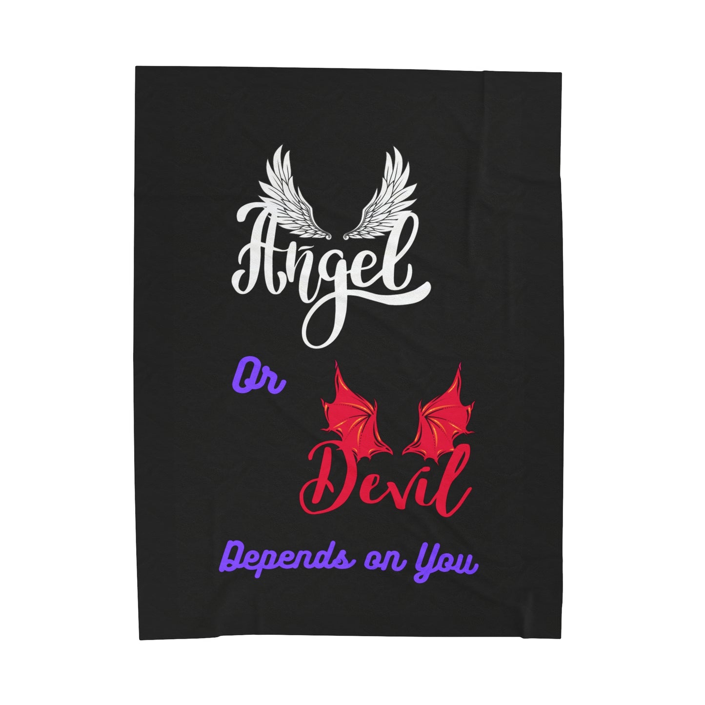 Angel or Devil Velveteen Plush Blanket