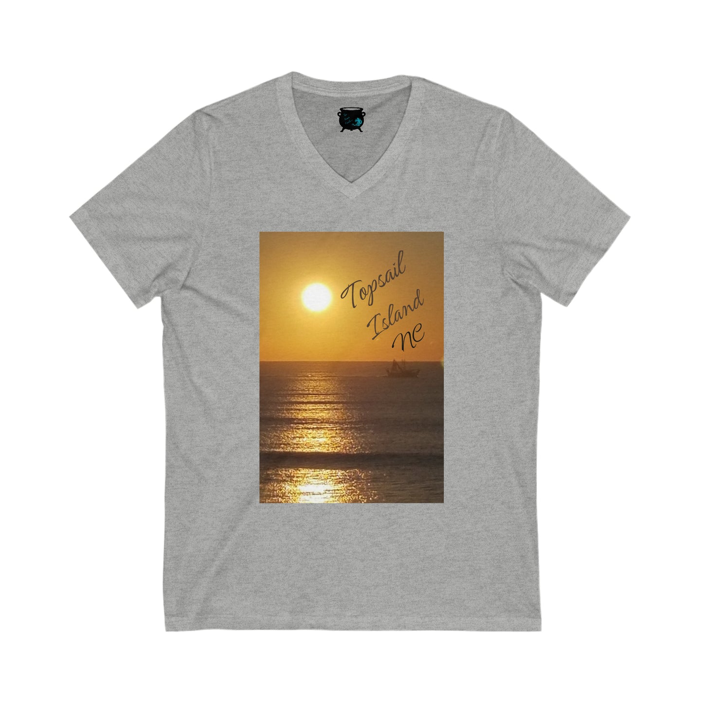 Topsail Island NC Unisex Jersey Short Sleeve V-Neck Tee