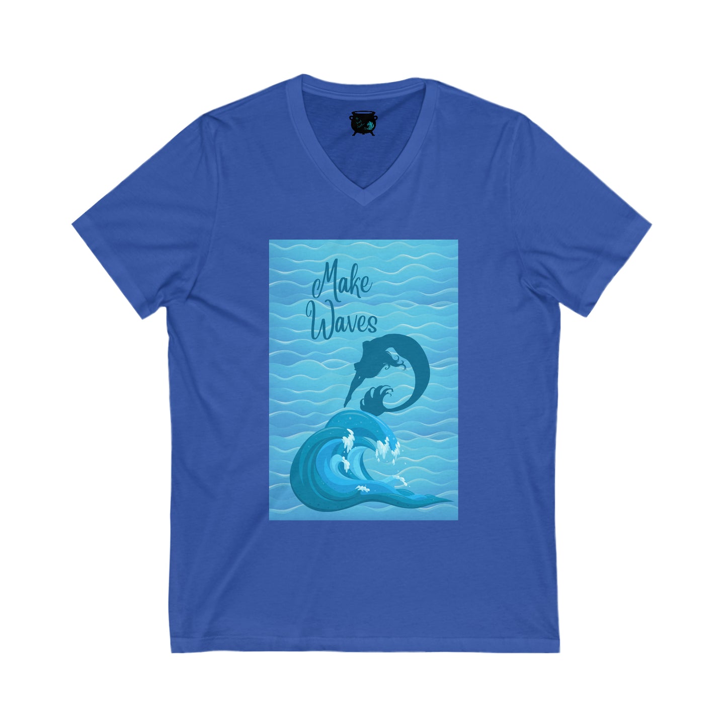 Make Waves Unisex Jersey Short Sleeve V-Neck Tee