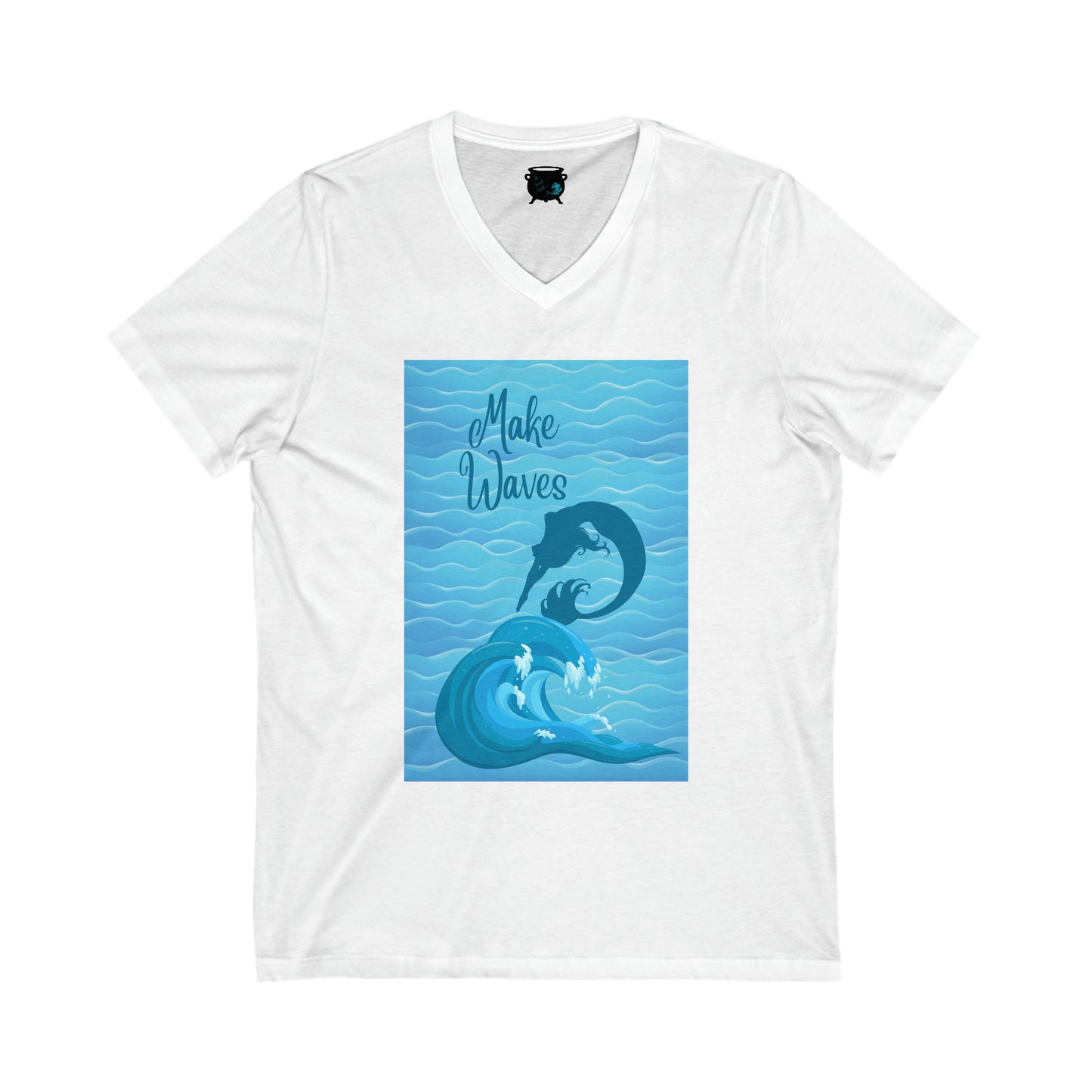 Make Waves Unisex Jersey Short Sleeve V-Neck Tee